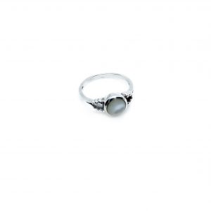 925 Sterling Silber Ring, verziert mit Muschel