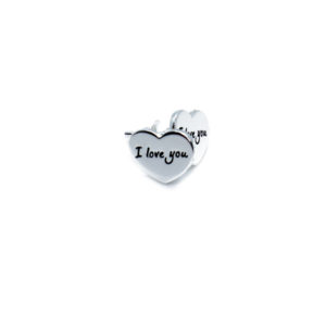 925 Sterling Silber Herz Ohrstecker „Ich liebe dich“